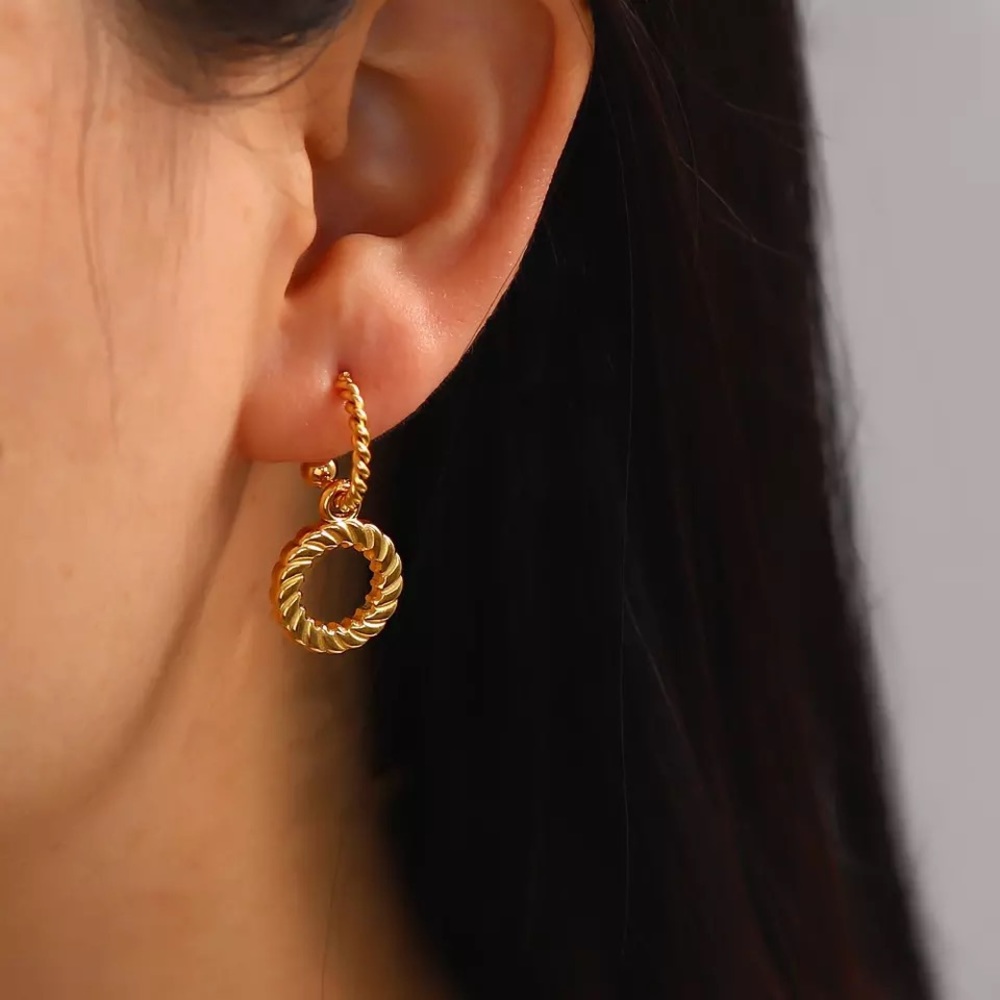 Stainless steel- earrings.